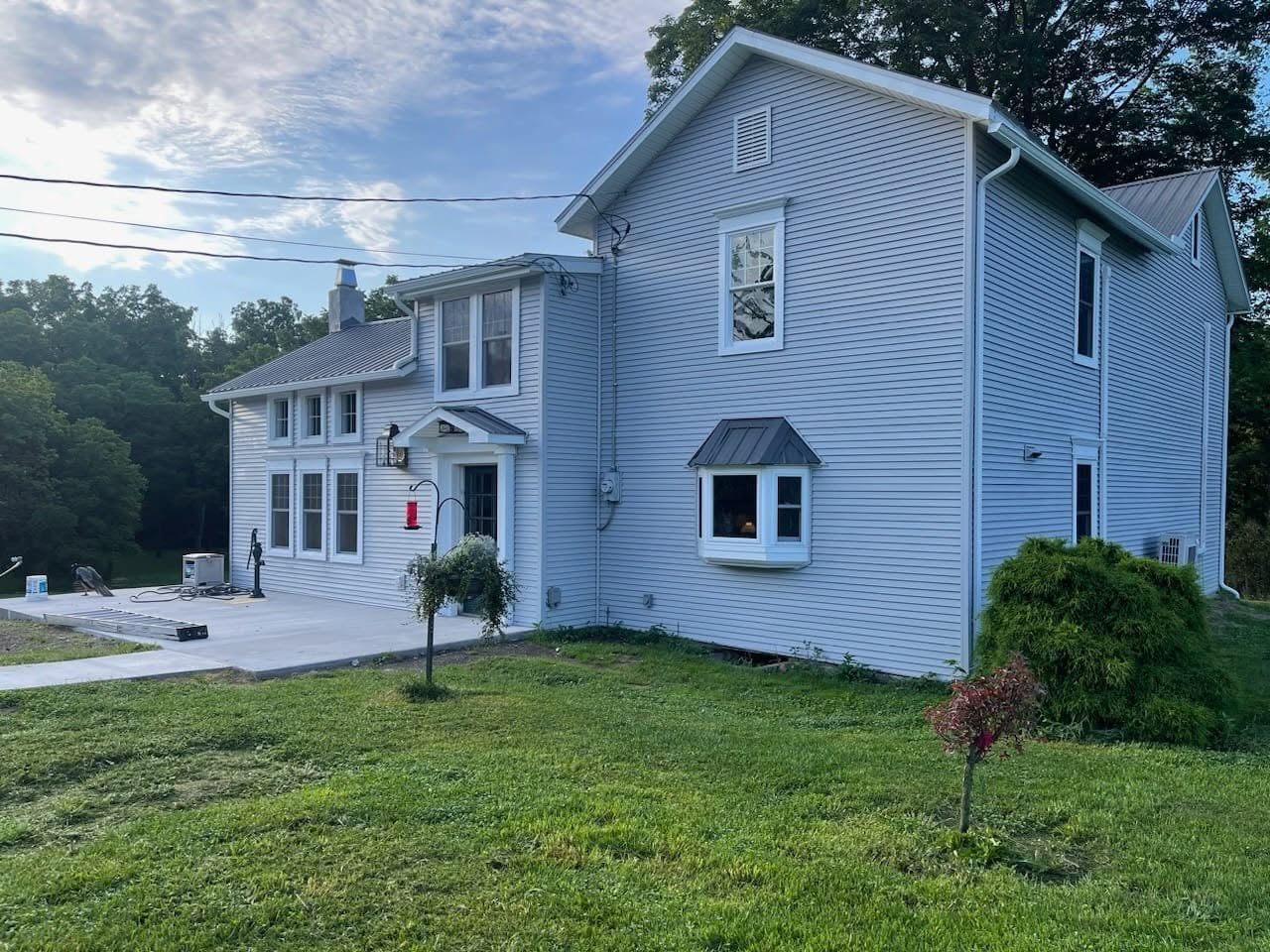 New siding, windows and an entry door on a central PA home
